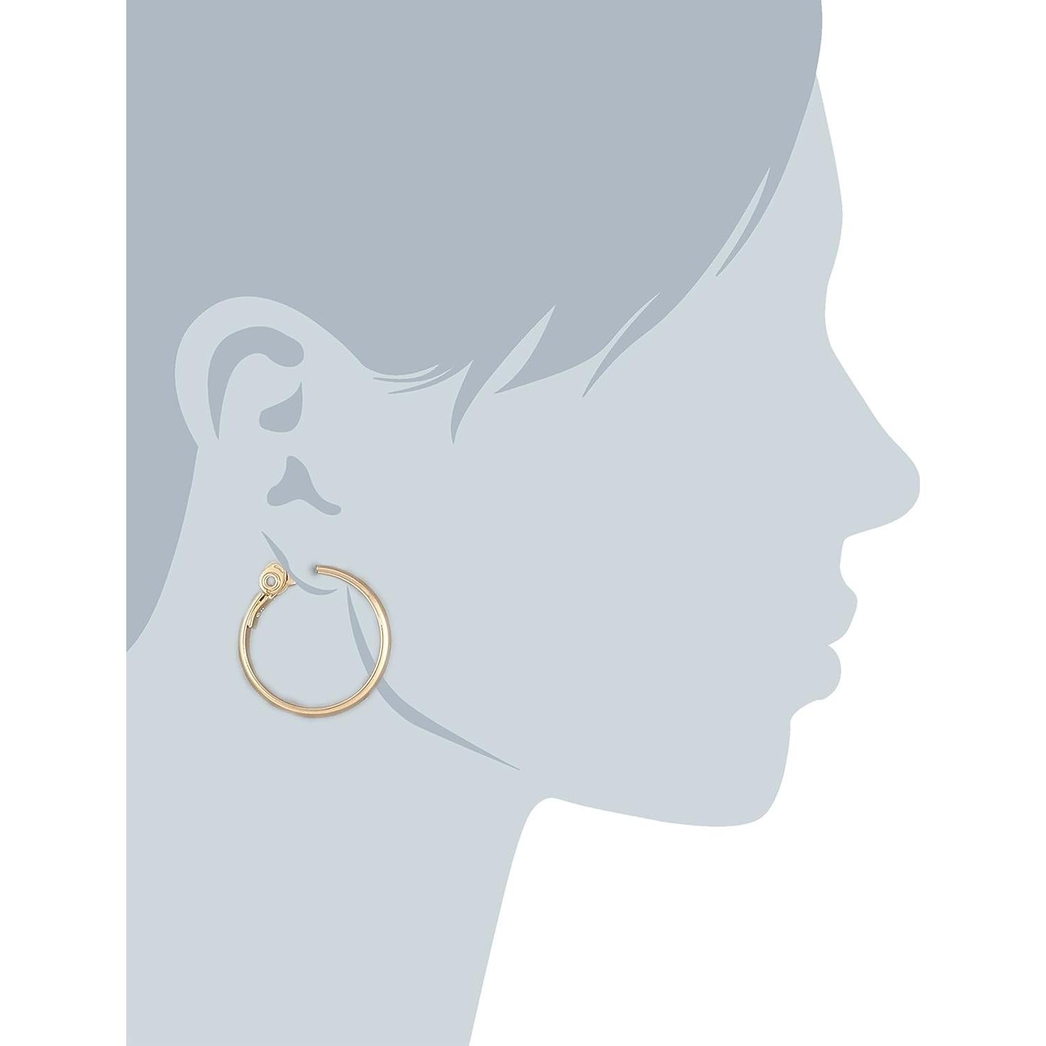 Pendientes de Aro Clip Anne Klein Dorados 3.05 cm