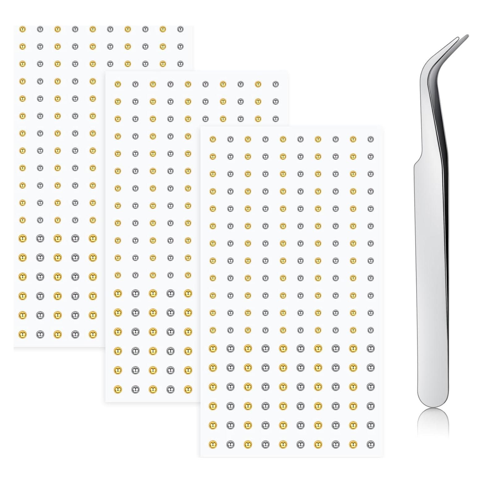 Piercings Falsos Adhesivos Longita - 180 Piezas de Acero Inoxidable