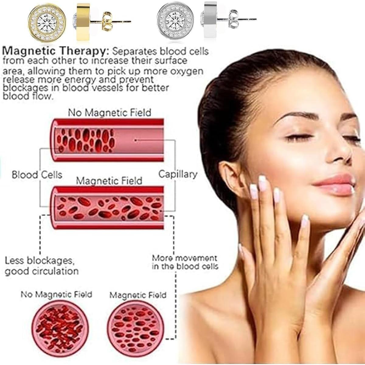 Pendientes de Germanio Linfático DIOWUS para Mujeres - Acero de Titanio