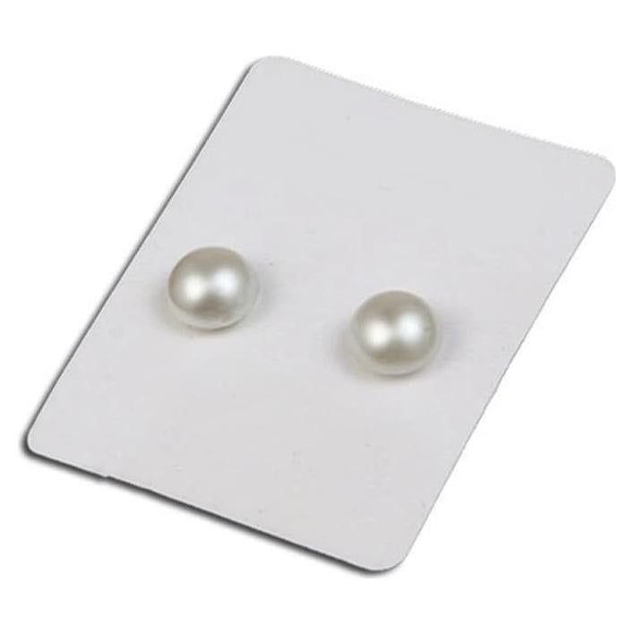 Pendientes de Botón 7mm LARVOVUE Unisex con Circonita