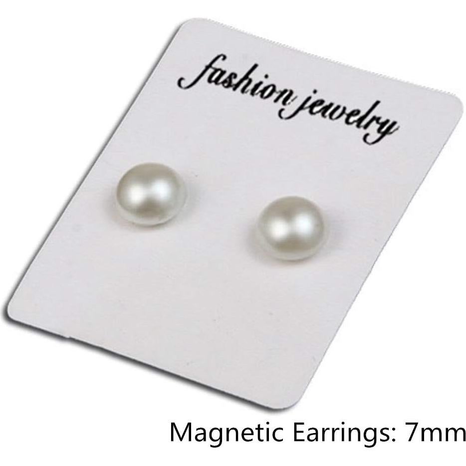 Pendientes de Botón 7mm LARVOVUE Unisex con Circonita