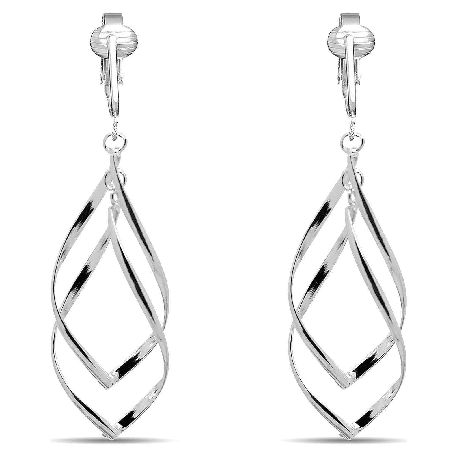 Pendientes de Clip de Plata Aloha Earrings, Hipoalergénicos y Livianos