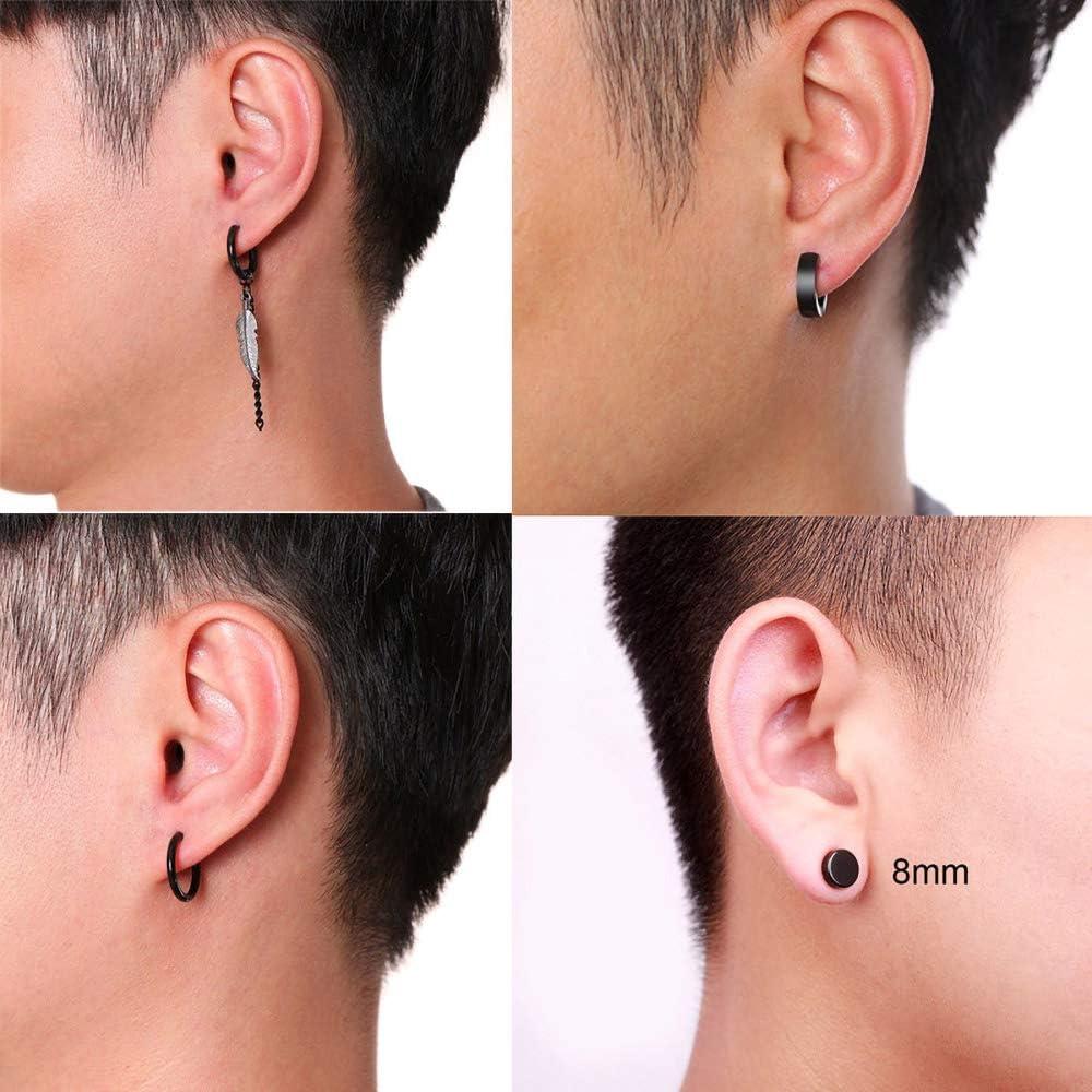 Set 12 Pares Pendientes Magnéticos WAINIS Acero Inoxidable