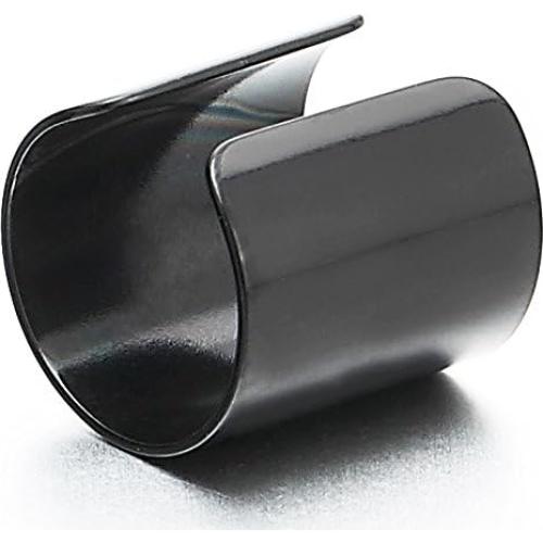 Aretes Cuff de Acero Inoxidable COOLSTEELANDBEYOND 10MM y 6MM