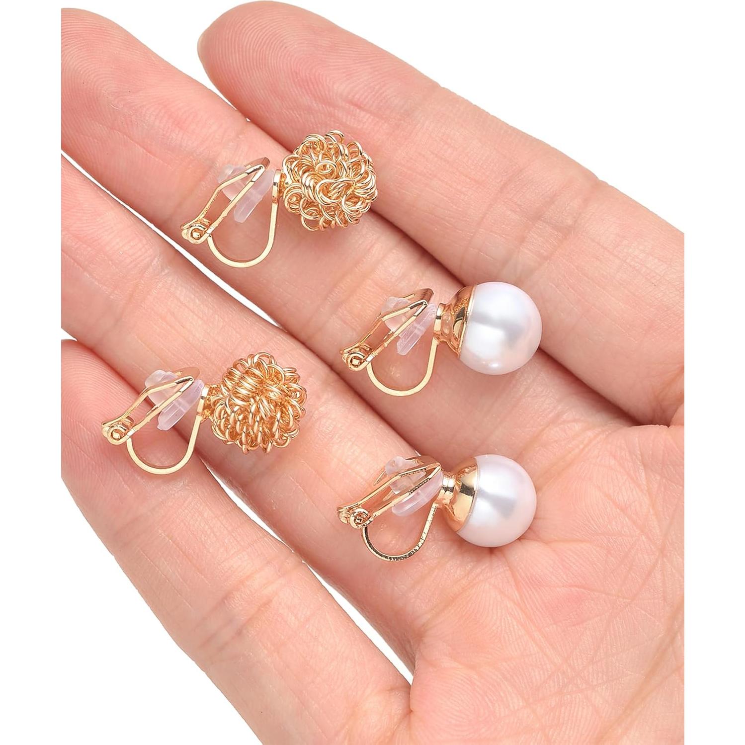 Conjunto 10 Pares Pendientes de Clip Tornito Mujeres