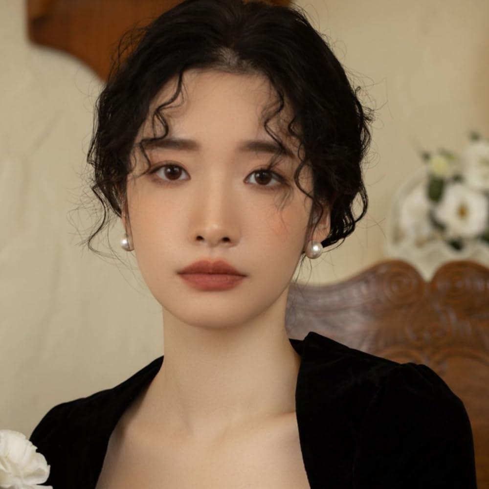 Pendientes de Clip de Perla TONLUYAX 14mm Hipoalergénicos