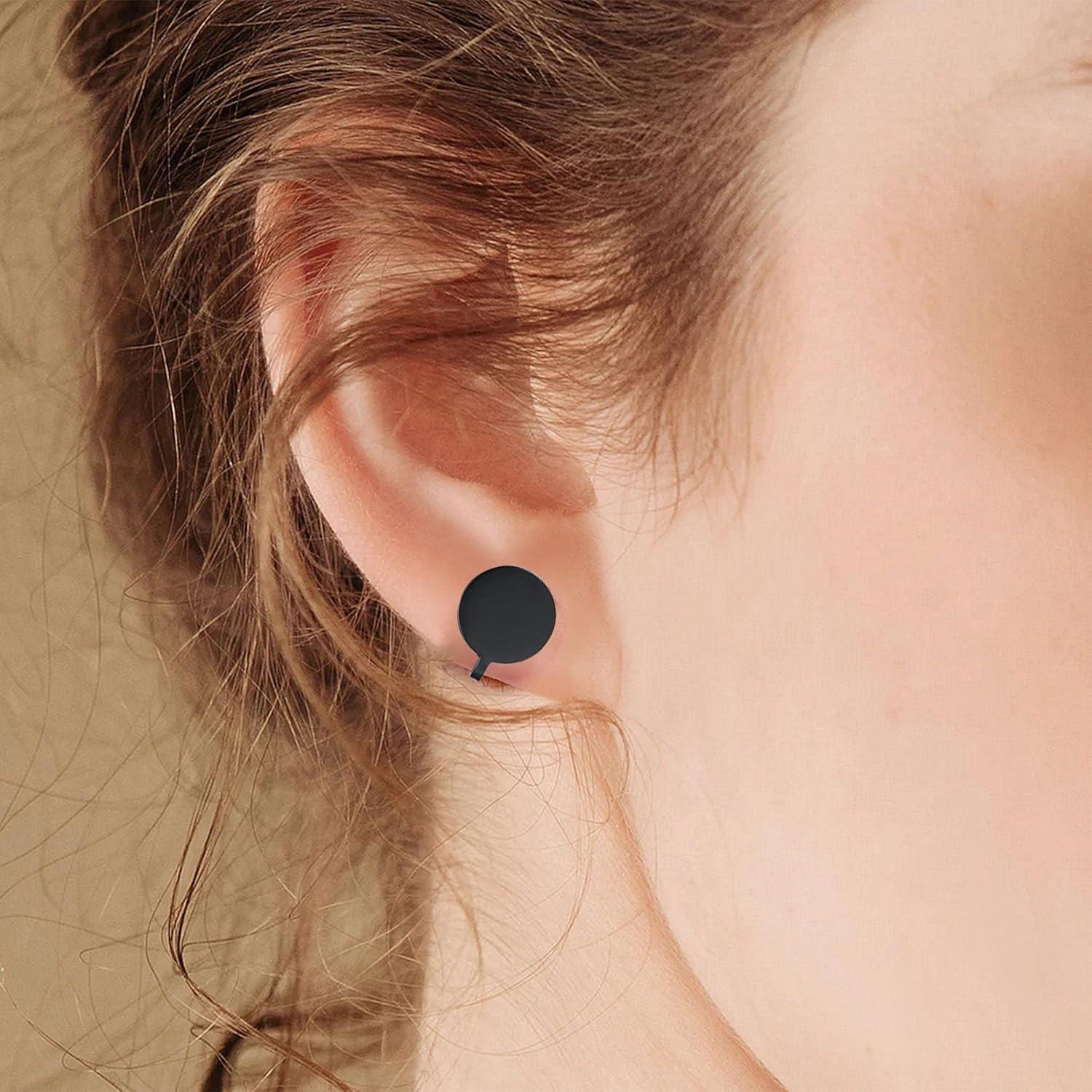 Pendientes de Presión FLYUN 12MM Acero Inoxidable para Queloides