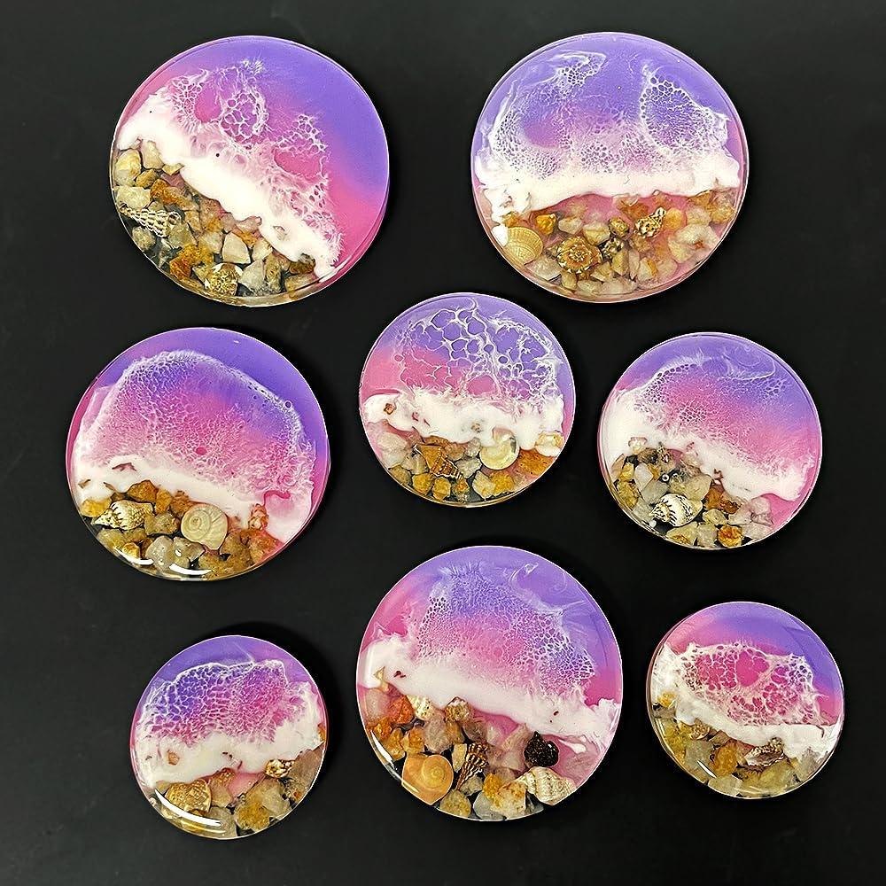 Juego de 4 Moldes de Silicona para Resina ResinWorld 10.16 cm