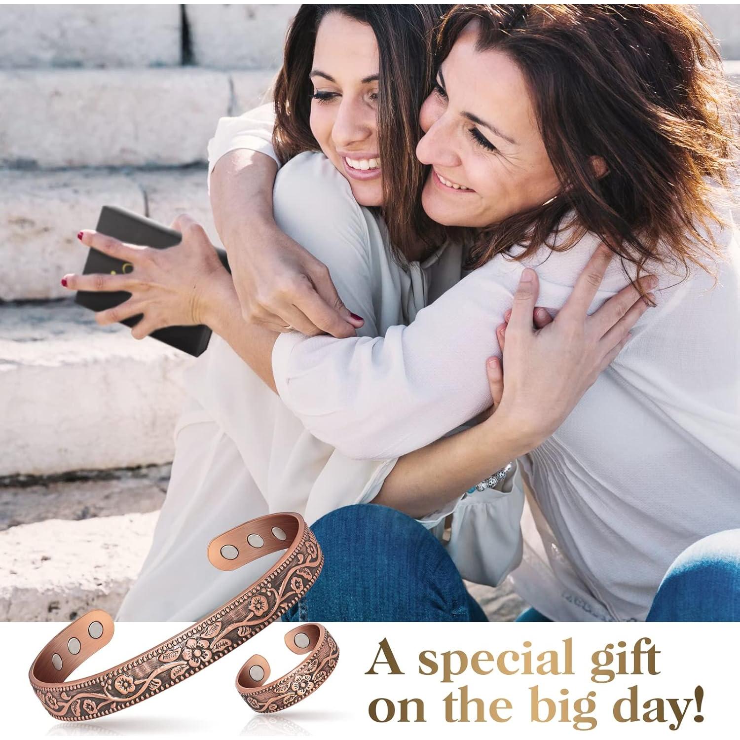 Anillo y Pulsera de Drenaje Linfático Magnético Mahnco Cobre