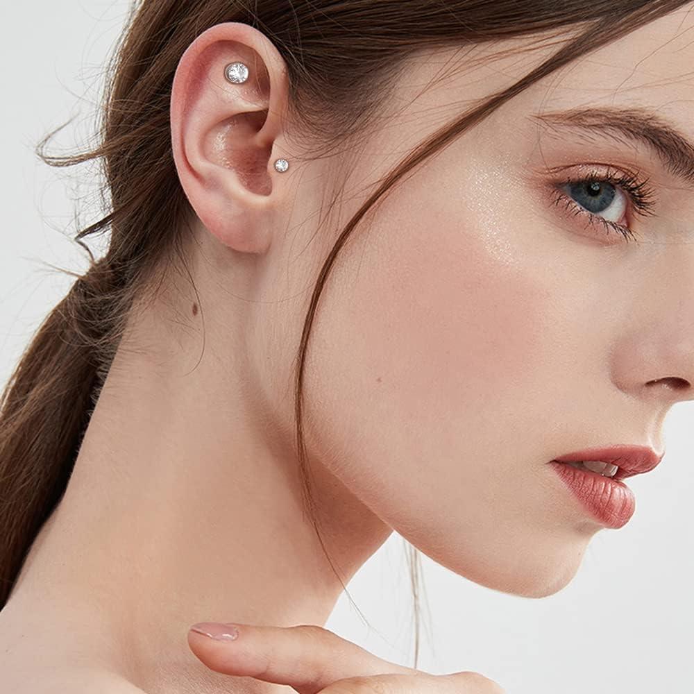 Aretes Magnéticos de Zirconia Cubica NewZenro - 5mm - Hipoalergénicos