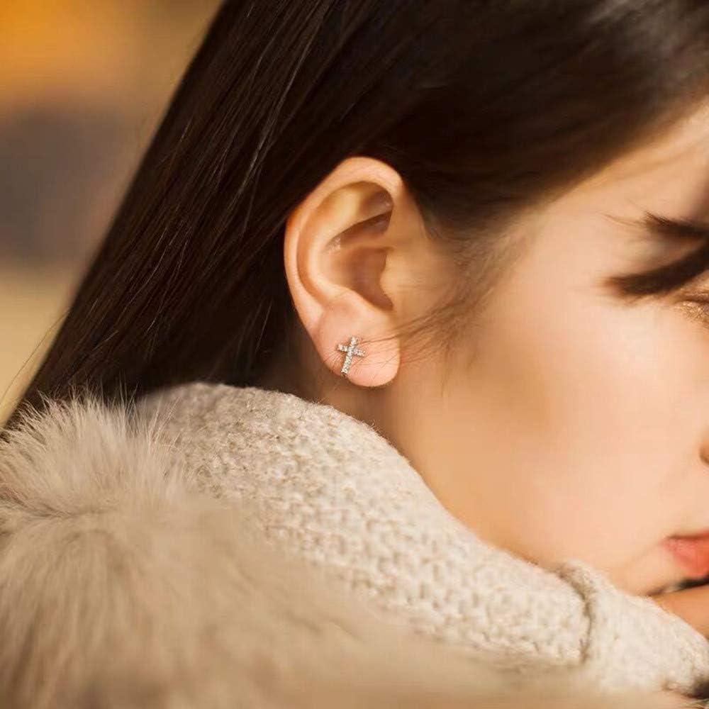 Pendientes de Aro Envueltos en Cruz Plata 925 Hipoalergénicos