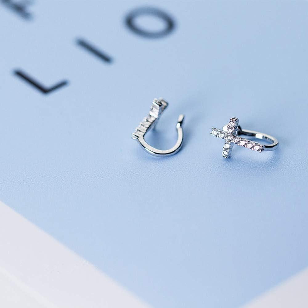 Pendientes de Aro Envueltos en Cruz Plata 925 Hipoalergénicos