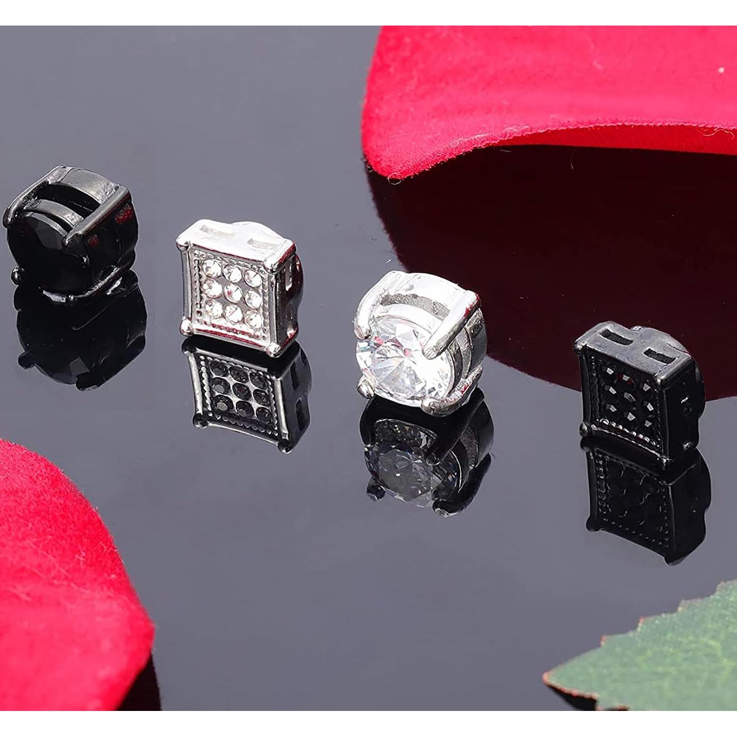 Pendientes Magnéticos de Acero Inoxidable YZstyle - 4 Pares 6MM