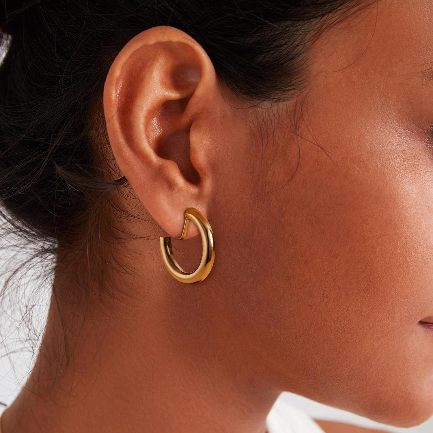Pendientes de Clip Thunaraz Oro 14K para Mujeres - 9 Pares