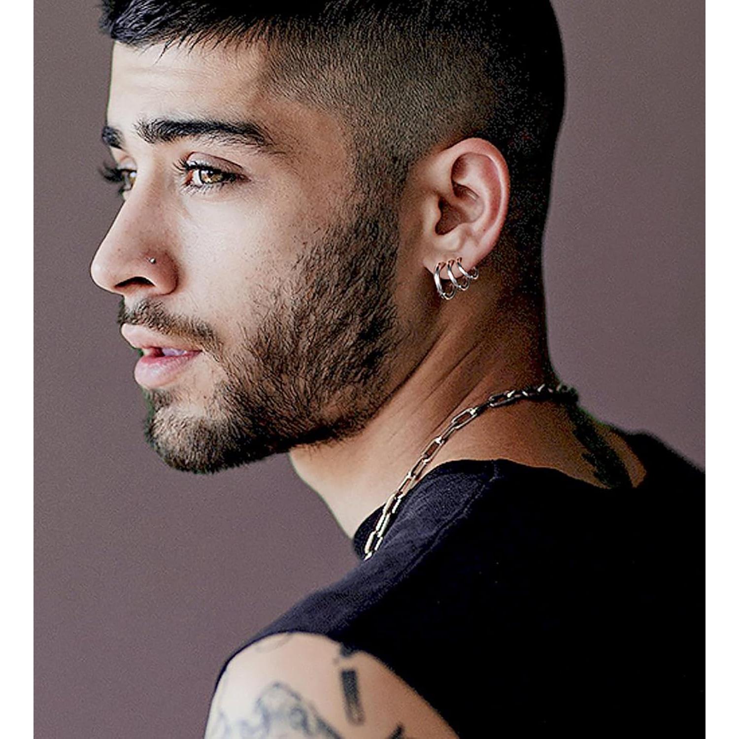 Pendientes Clip On Huggie SIISPRI Unisex Hipoalergénicos Acero Inoxidable