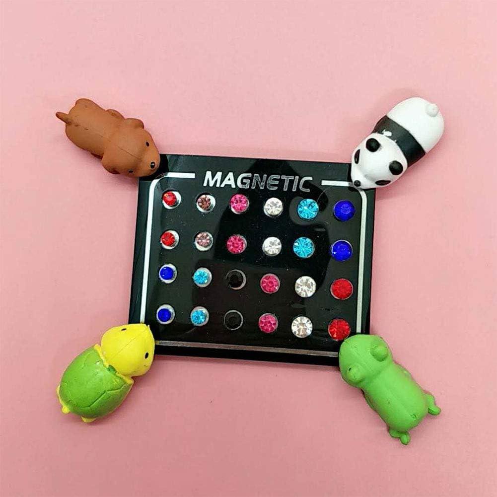 Juego de Aretes Magnéticos Spiritlele 12 Pares Colores CZ