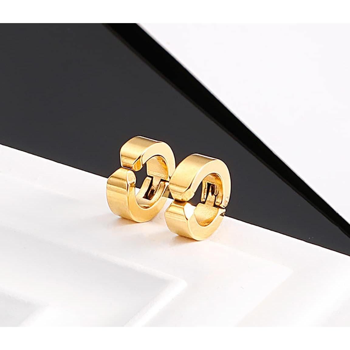 Pendientes de Clip de Acero Inoxidable YZstyle - 3 Pares Unisex