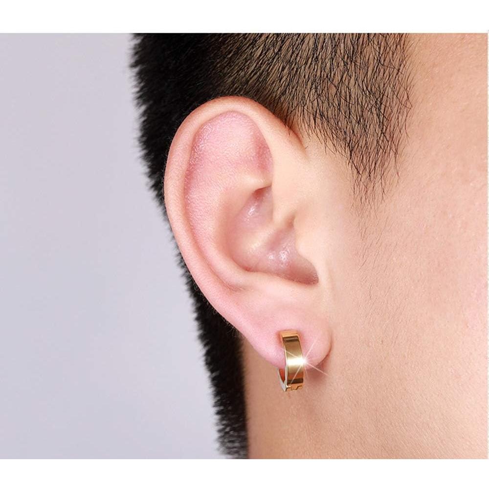 Pendientes de Clip de Acero Inoxidable YZstyle - 3 Pares Unisex
