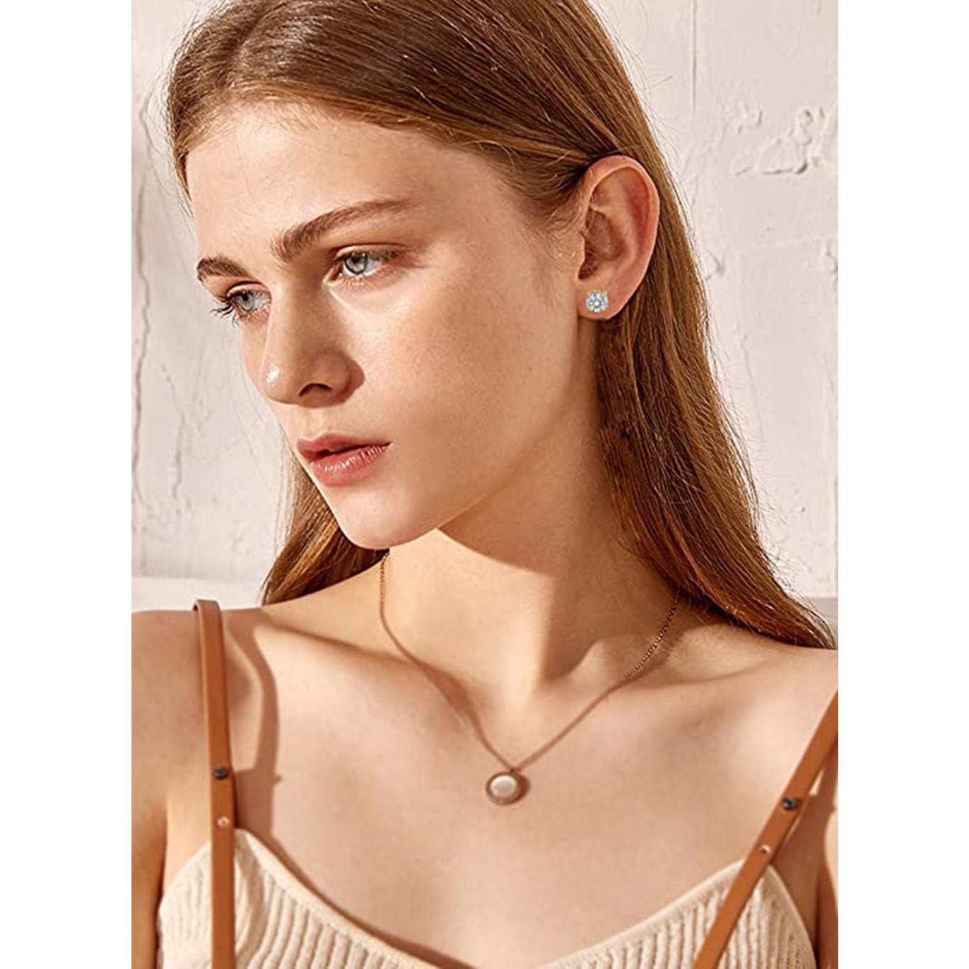 Pendientes Magnéticos de Acero Inoxidable SIISPRI 4 Pares 8MM