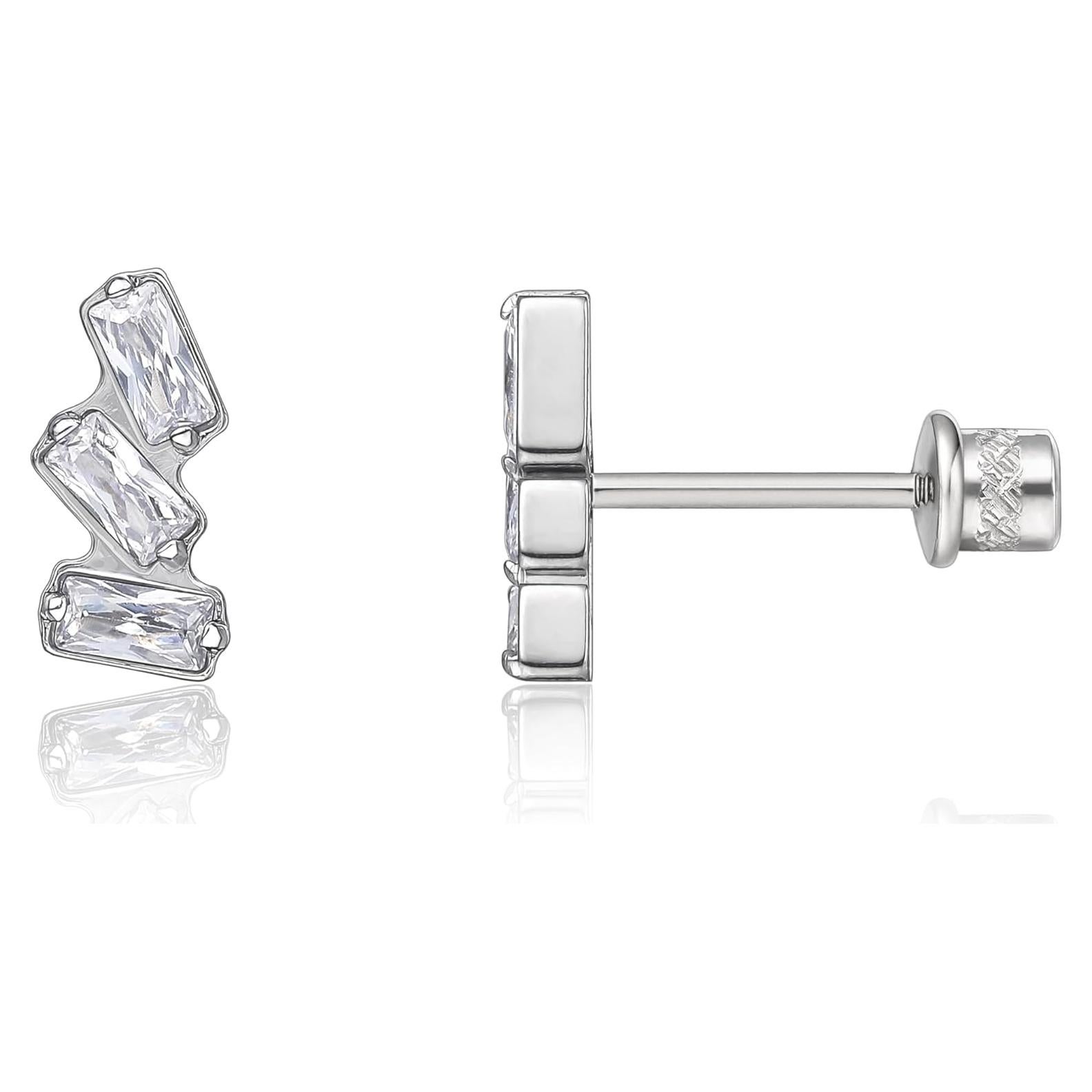 Pendientes de Titanio Hipoalergénicos Limerencia 20G Respaldo Tornillo