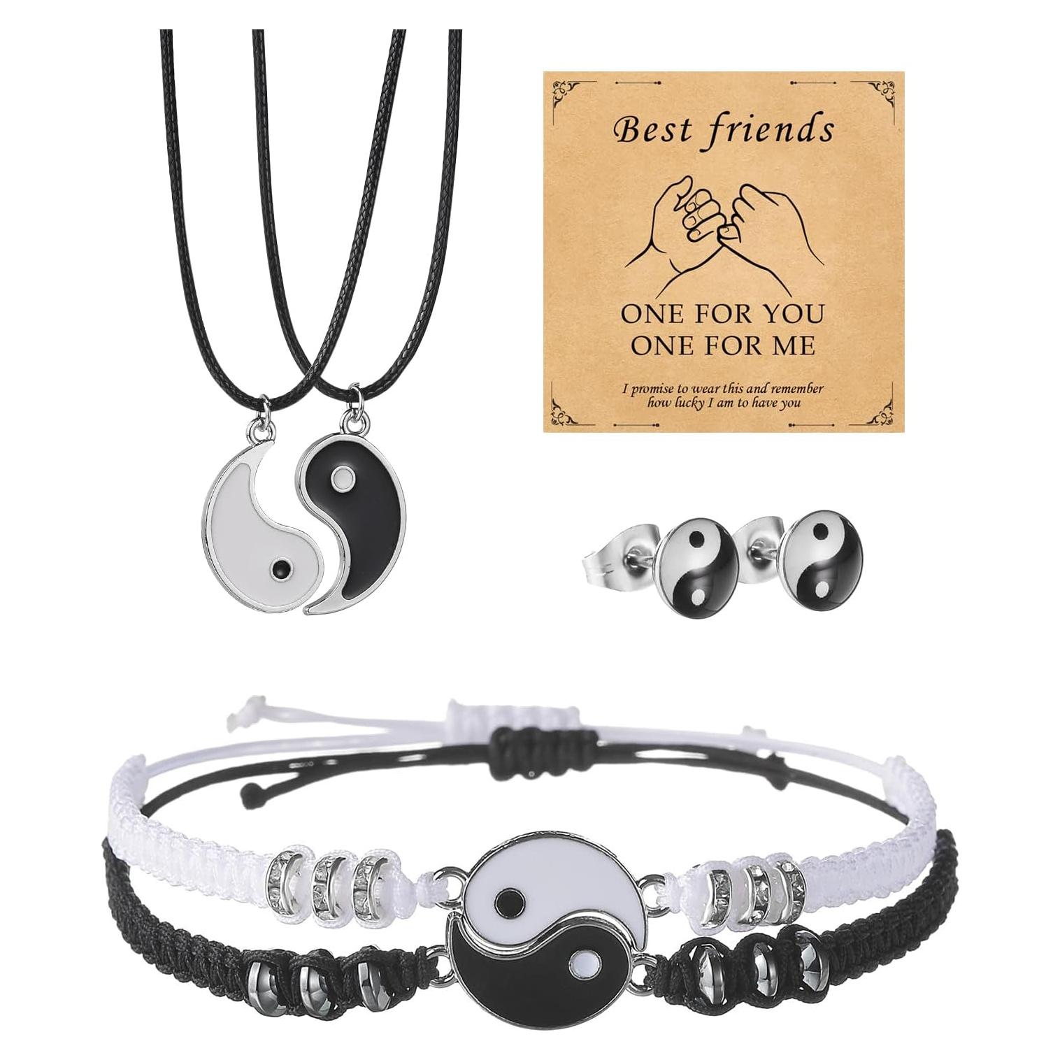Pulsera Ajustable Yin Yang de Amistad - Regalo Ideal para Novios