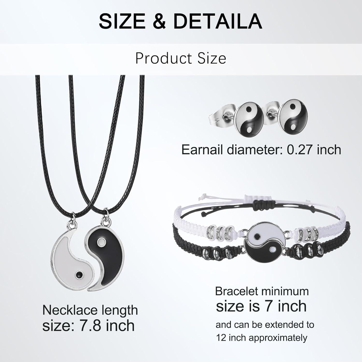 Pulsera Ajustable Yin Yang de Amistad - Regalo Ideal para Novios