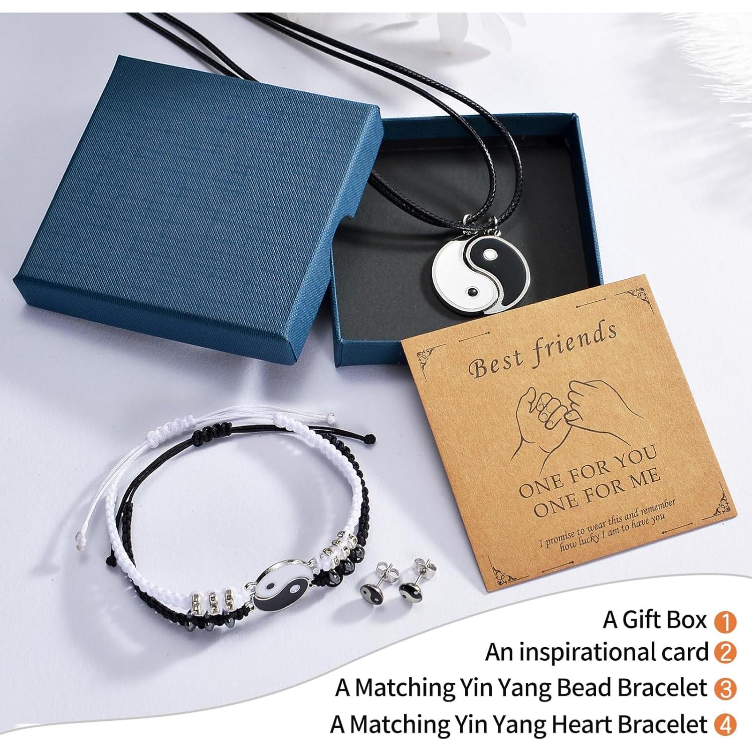 Pulsera Ajustable Yin Yang de Amistad - Regalo Ideal para Novios
