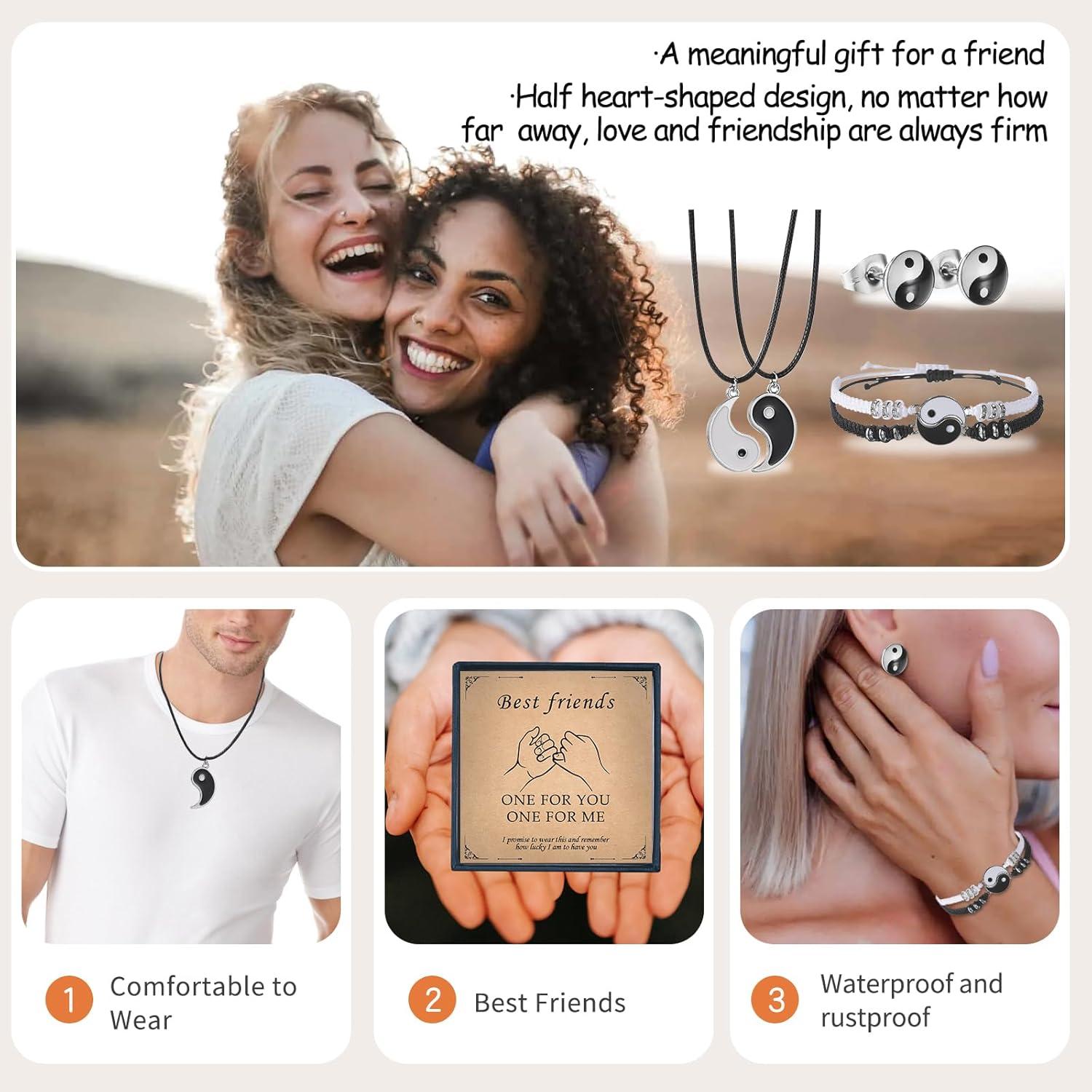 Pulsera Ajustable Yin Yang de Amistad - Regalo Ideal para Novios