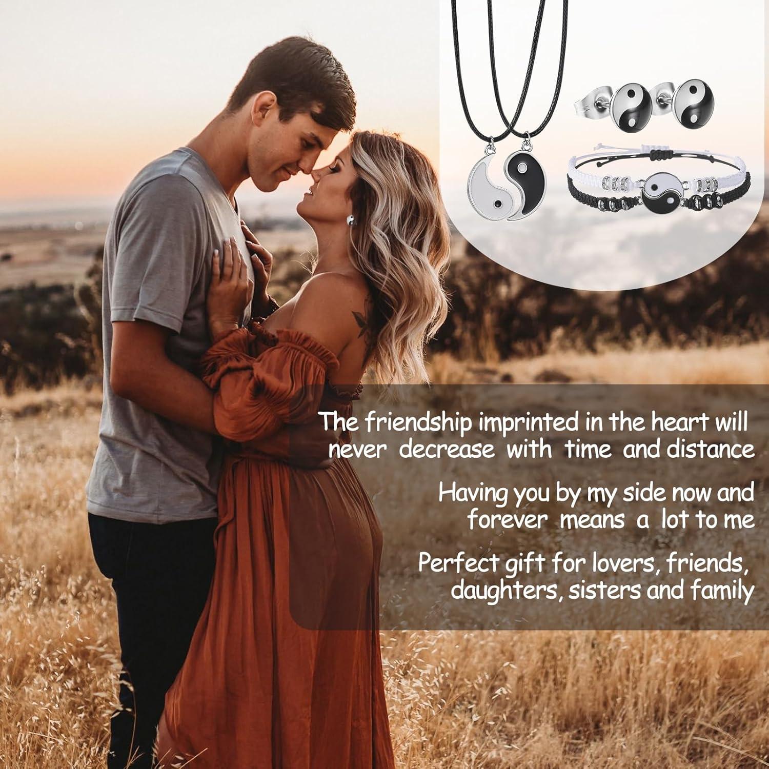 Pulsera Ajustable Yin Yang de Amistad - Regalo Ideal para Novios