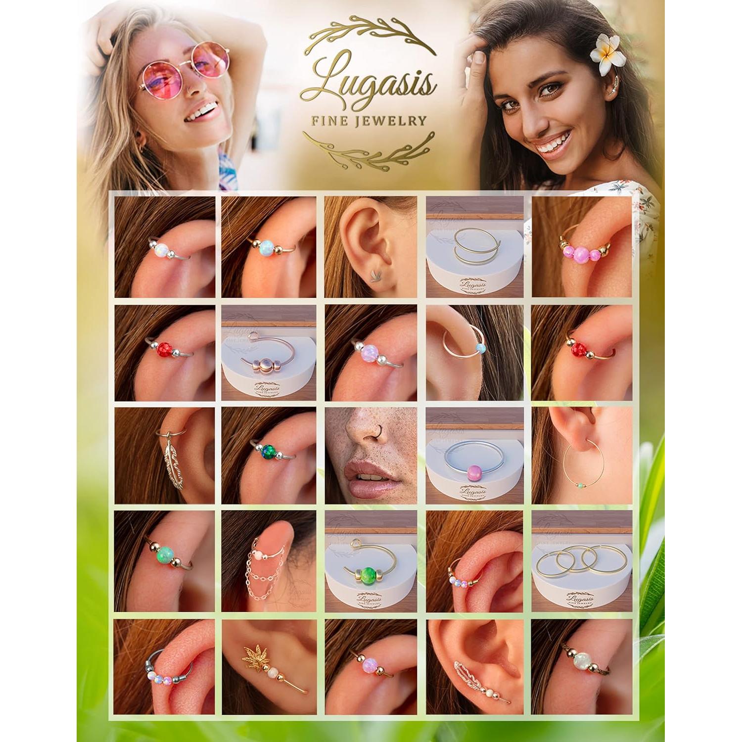 Anillo Septum Falso Plateado 20G 8mm - Clip On para Mujeres