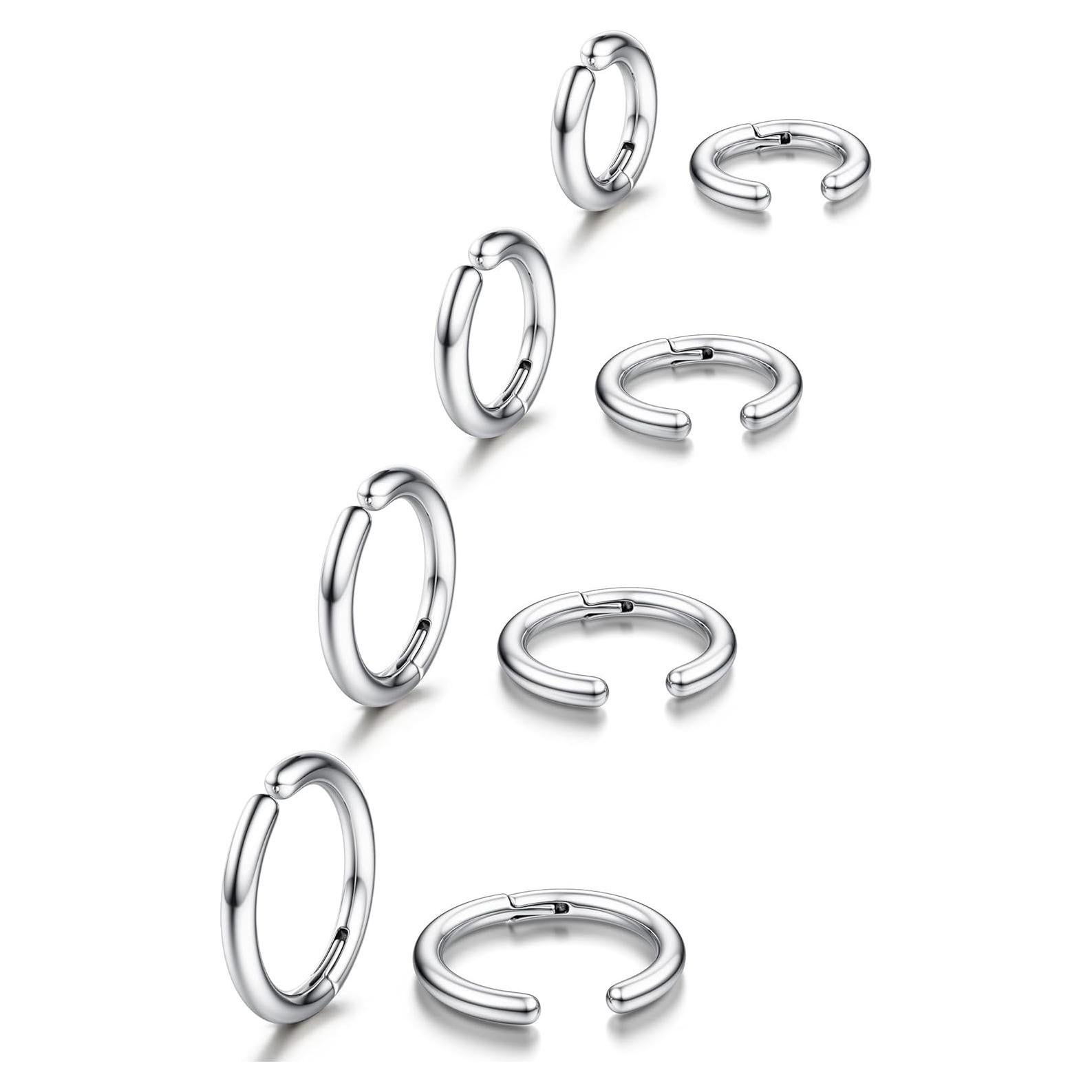 Pendientes Clip Hipoalergénicos YADOCA 8 Piezas Sin Perforación