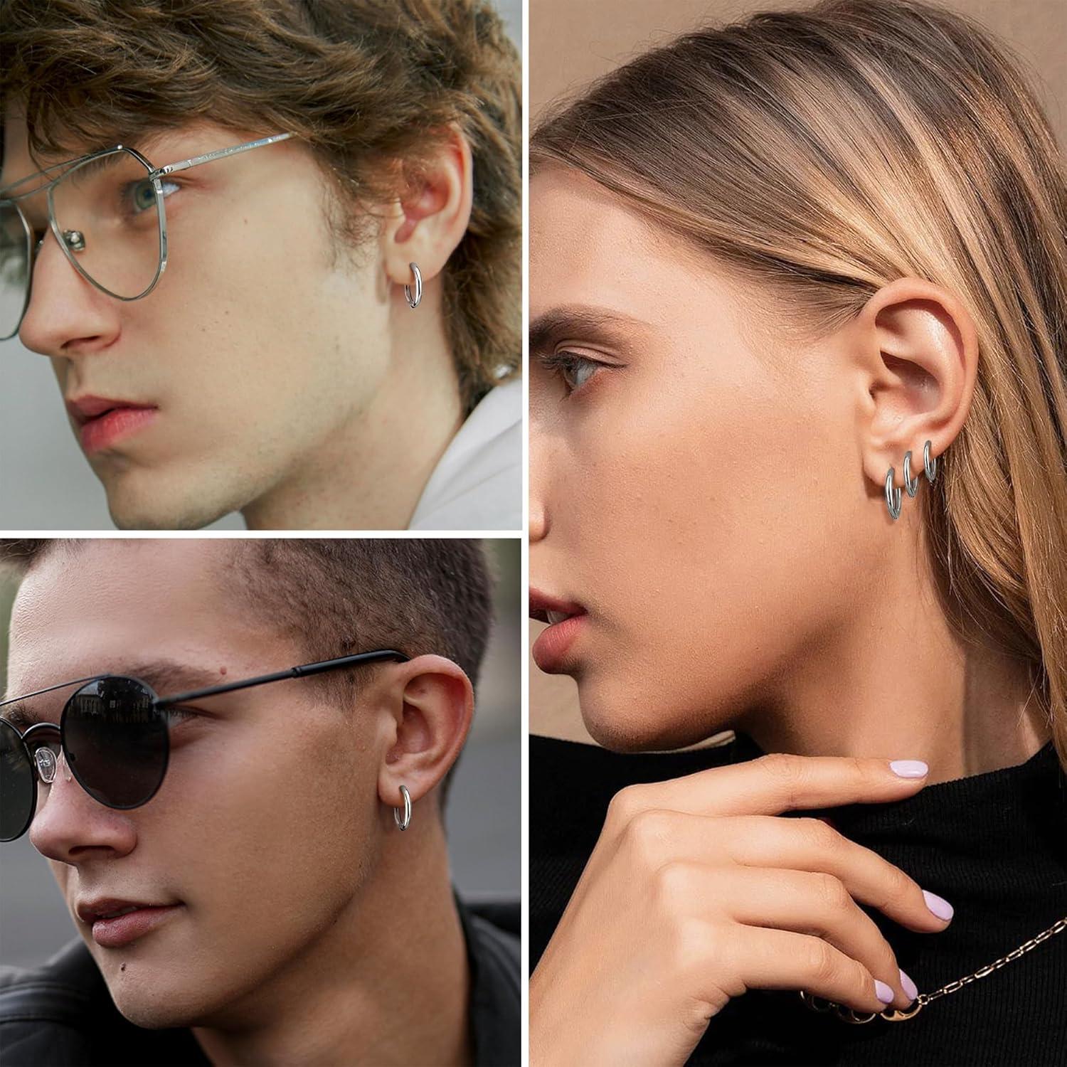 Pendientes Clip Hipoalergénicos YADOCA 8 Piezas Sin Perforación