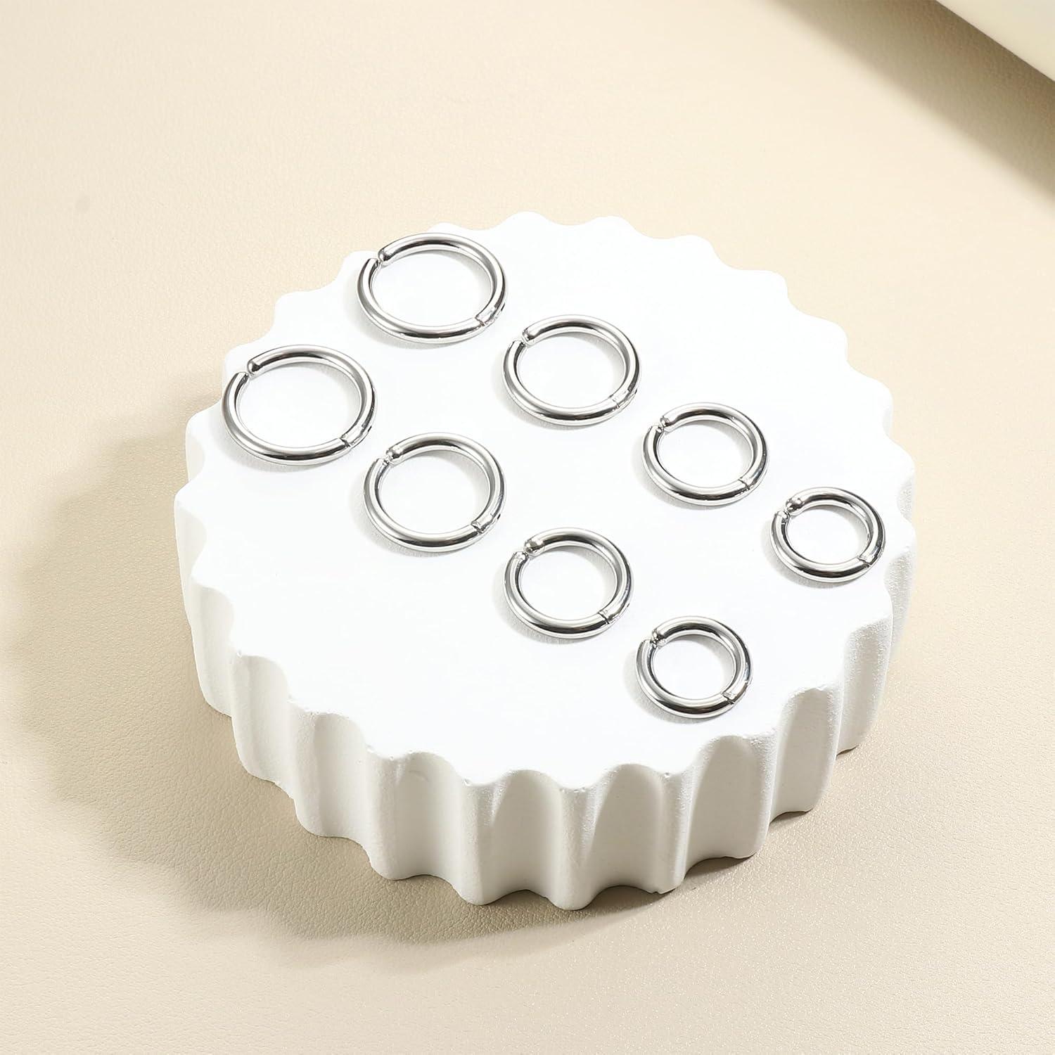 Pendientes Clip Hipoalergénicos YADOCA 8 Piezas Sin Perforación