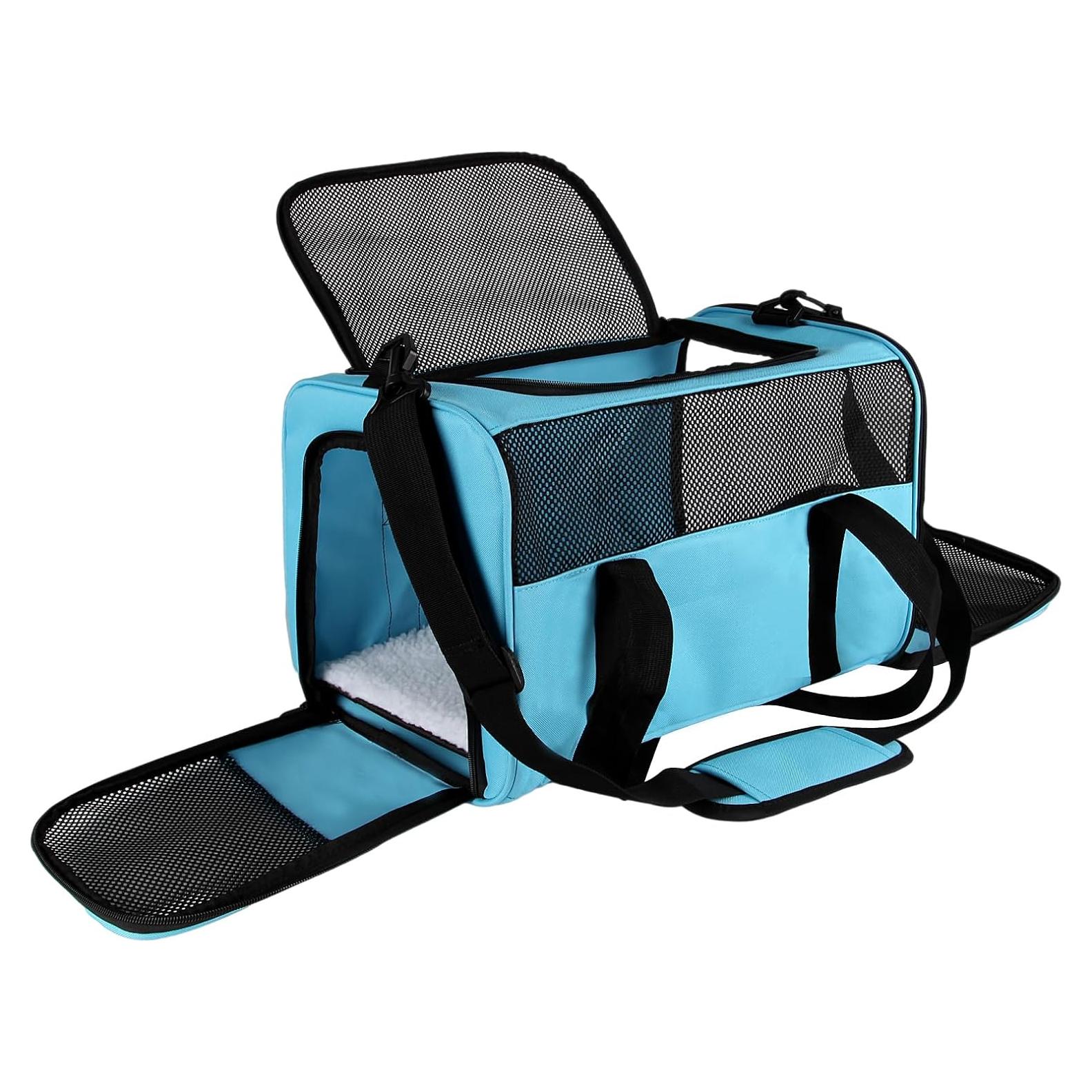 Bolsa de Transporte Suave Yipincover Mediana Azul para Mascotas