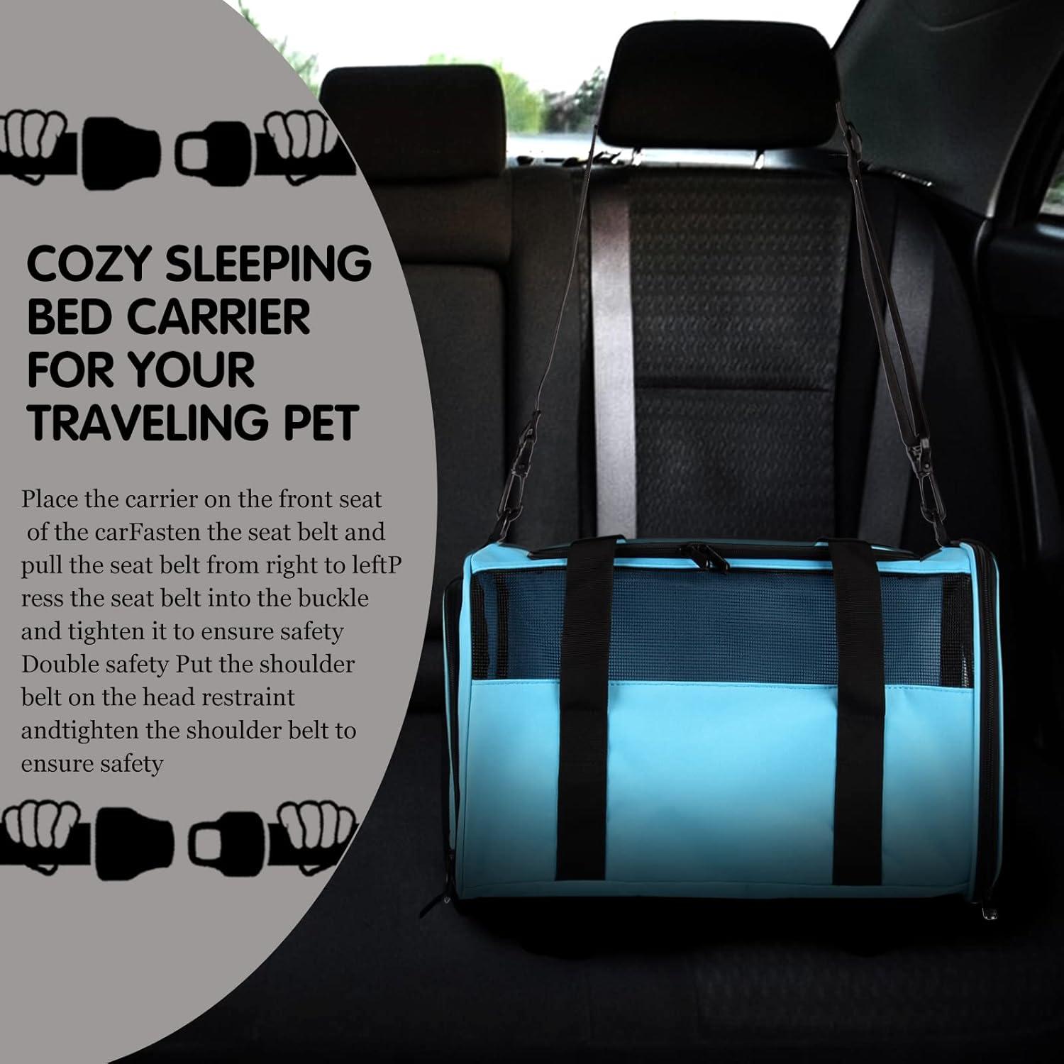 Bolsa de Transporte Suave Yipincover Mediana Azul para Mascotas