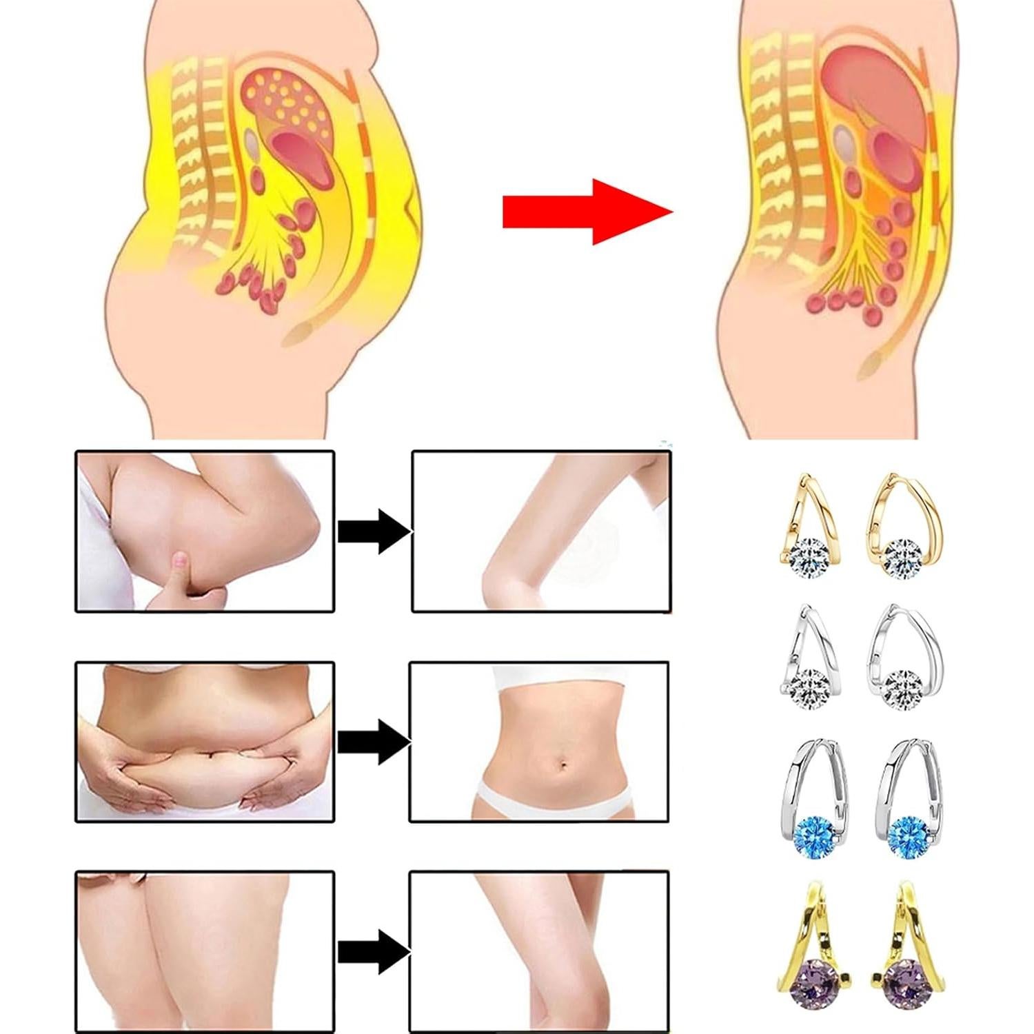 Pendientes de Drenaje Linfático para Mujeres Halolux - 4 Pares