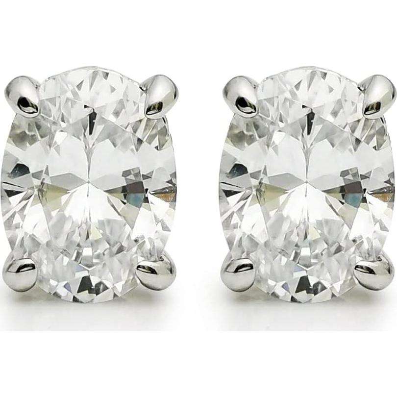 Pendientes de Stud de Circonita Cubica CZ Bo.Dream en Plata 925 Baño Oro 18K