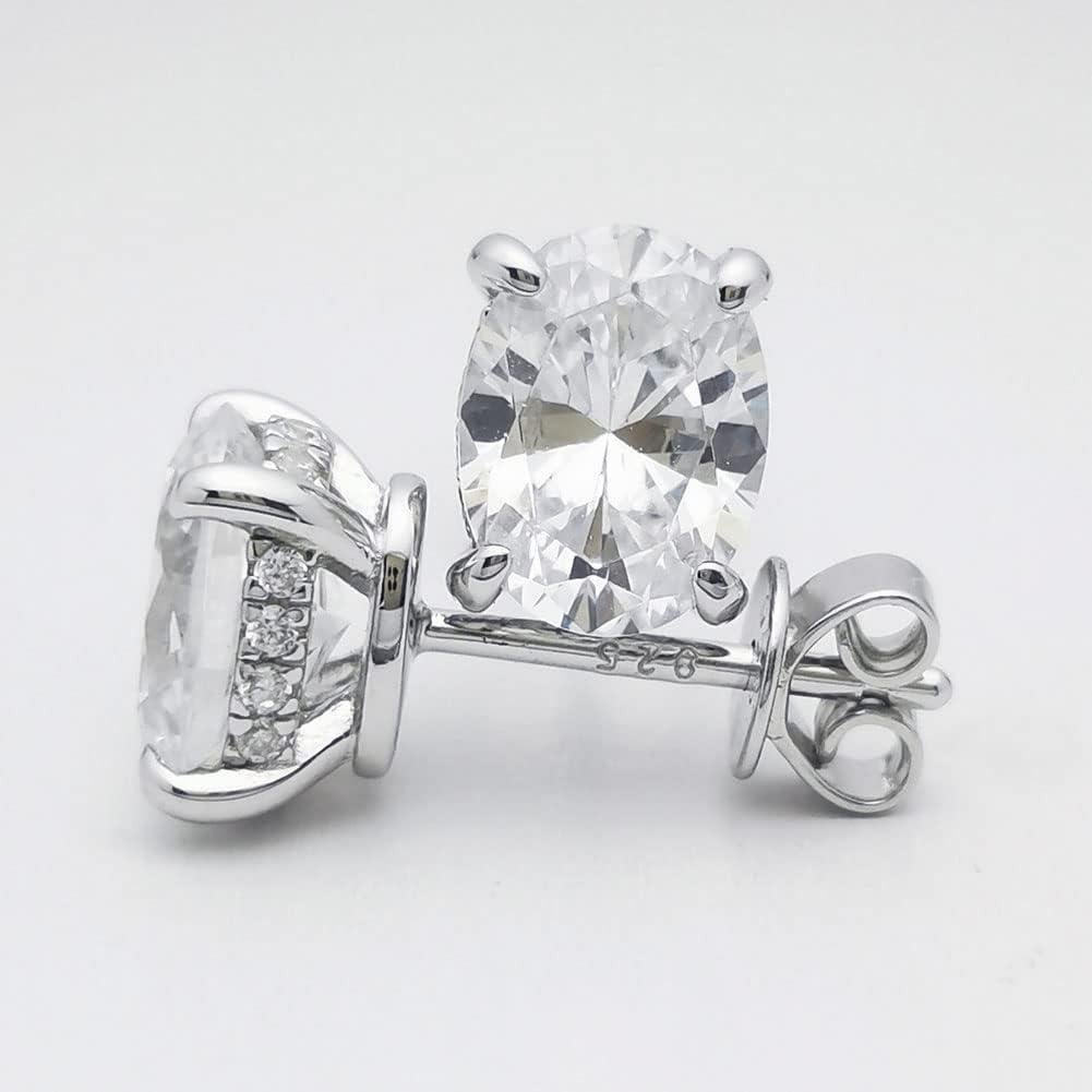 Pendientes de Stud de Circonita Cubica CZ Bo.Dream en Plata 925 Baño Oro 18K