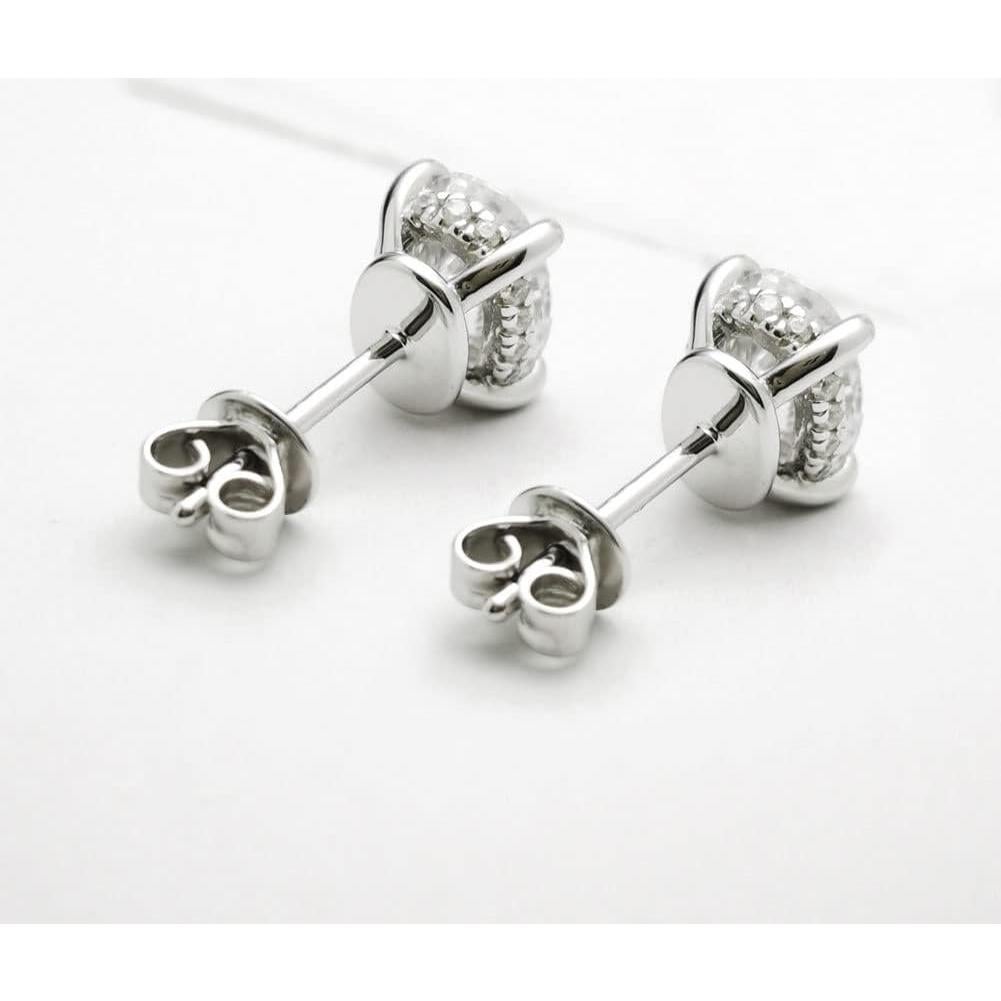 Pendientes de Stud de Circonita Cubica CZ Bo.Dream en Plata 925 Baño Oro 18K