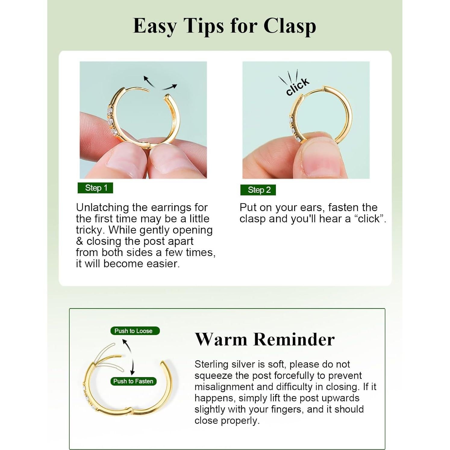 Pendientes Aros Huggie Moissanita Plata 925 15mm Unisex