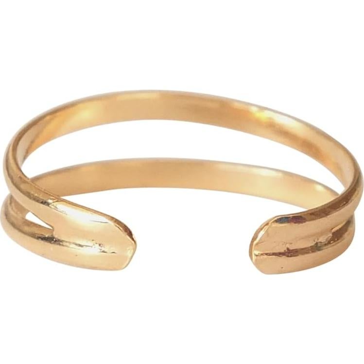 Anillo ajustable de doble banda dorada MiYa Creations