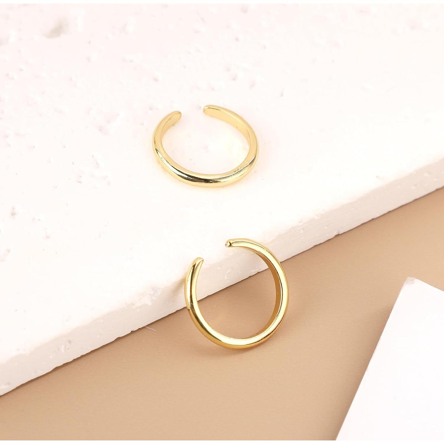 2 Anillos para Dedos de los Pies Mikovivi Ajustables de Cobre Oro