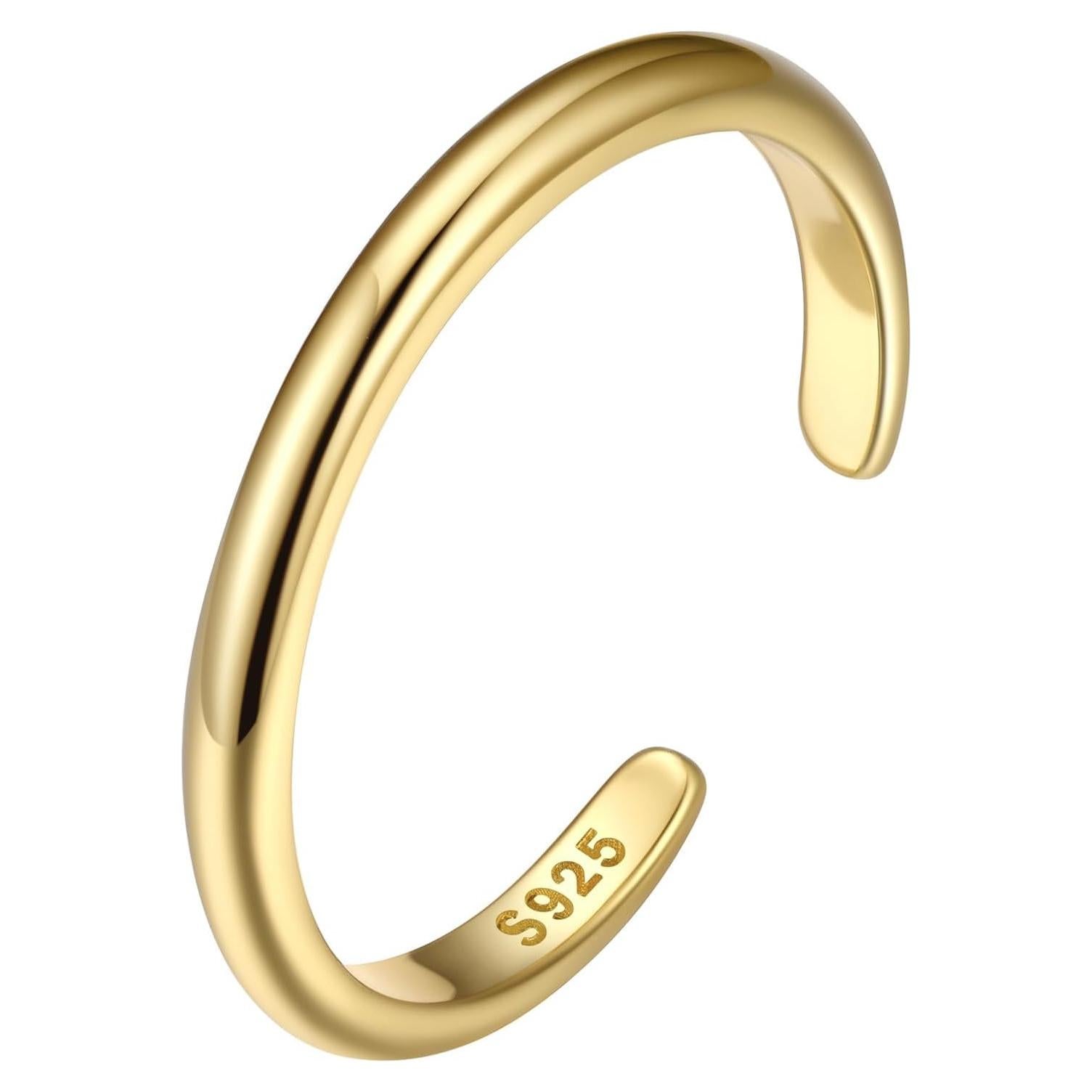 Anillo de dedo ajustable ChicSilver de plata esterlina 925