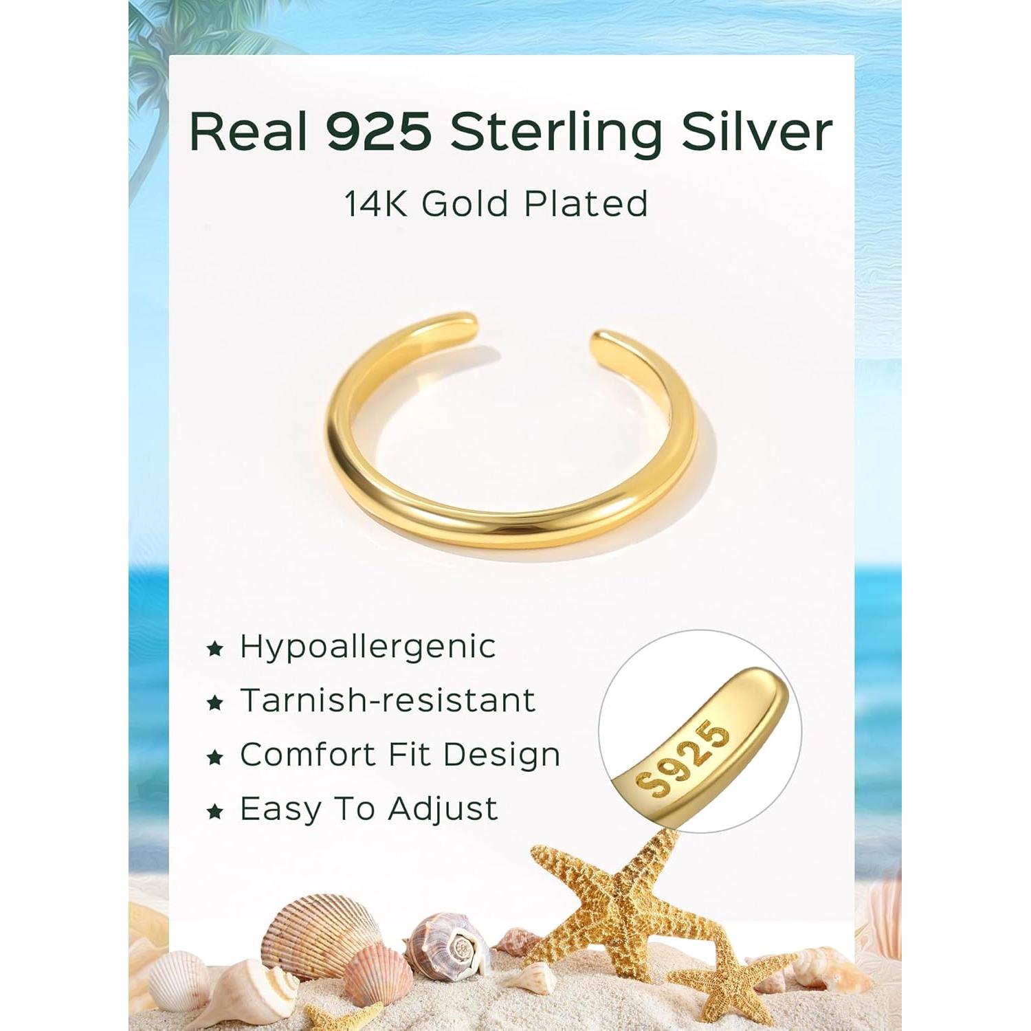 Anillo de dedo ajustable ChicSilver de plata esterlina 925