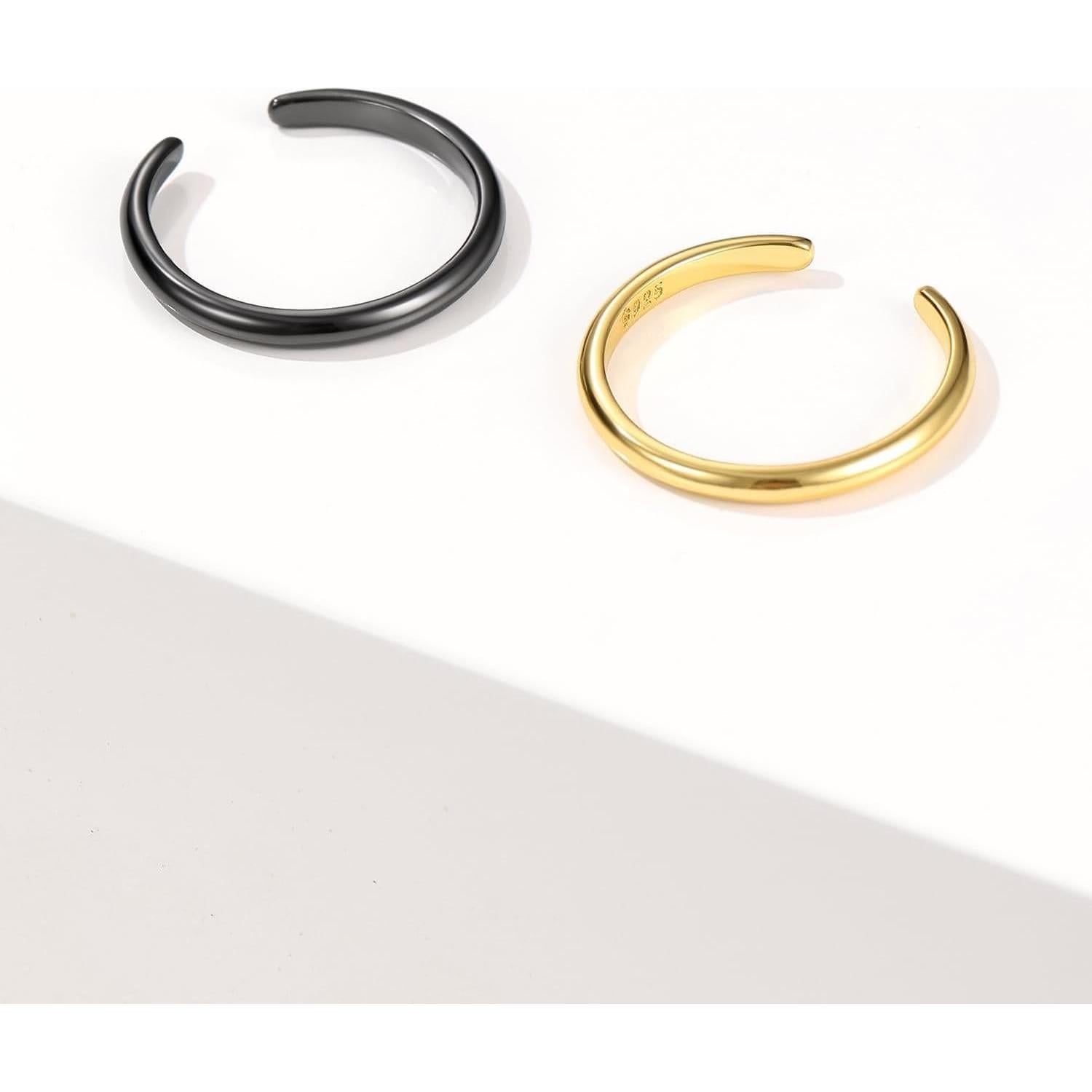 Anillo de dedo ajustable ChicSilver de plata esterlina 925