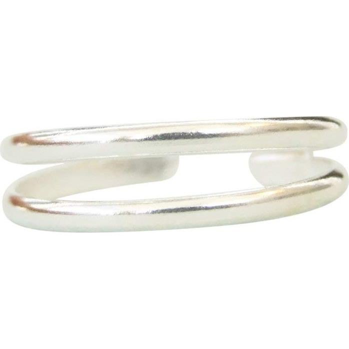 Anillo Ajustable de Plata Esterlina 925 MiYa - Doble Banda