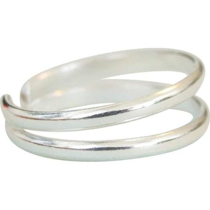 Anillo Ajustable de Plata Esterlina 925 MiYa - Doble Banda