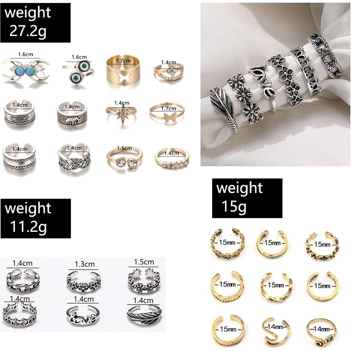 Juego de 27 Anillos Abiertos para Dedos de los Pies Acruccen