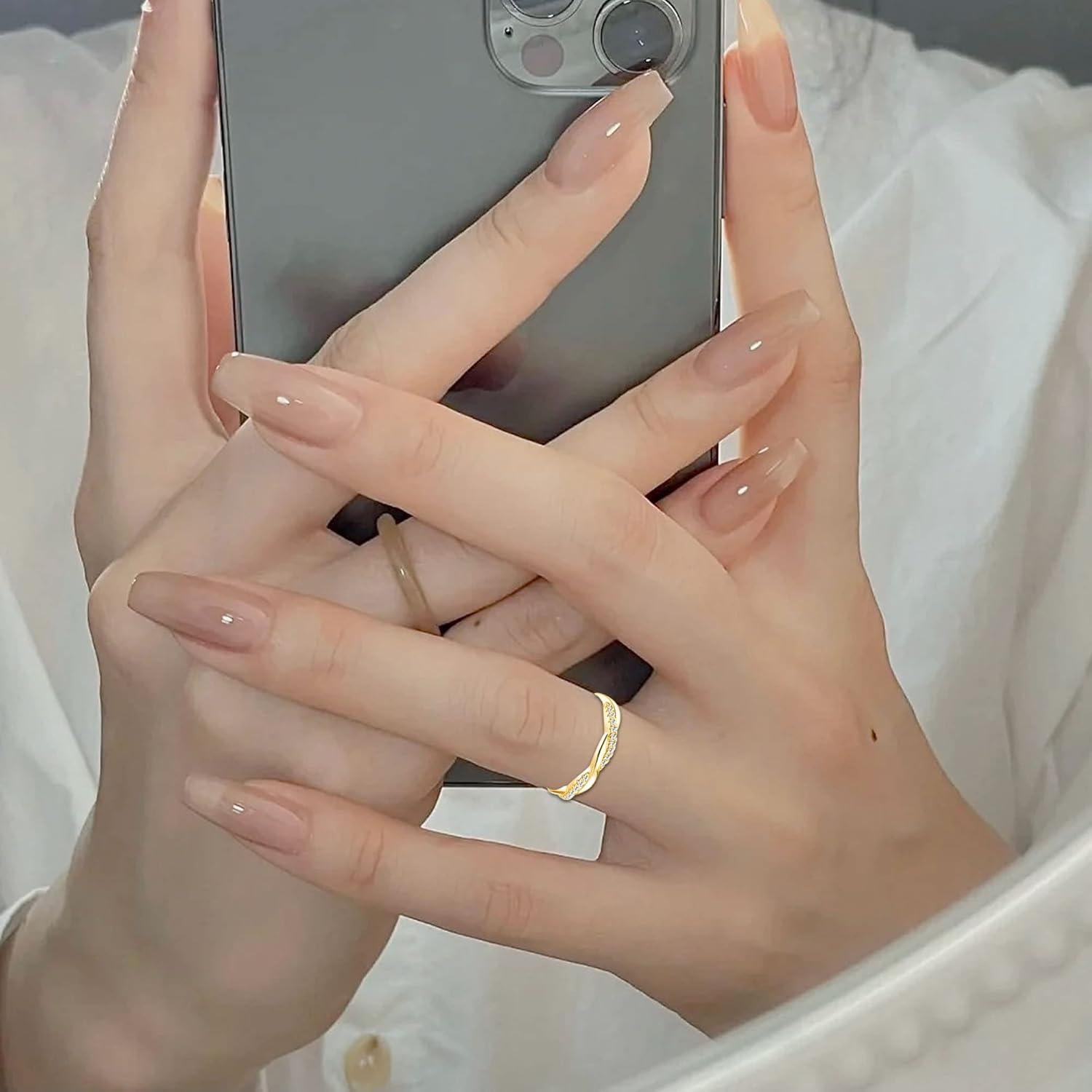 Anillos para dedos de los pies de oro 14K ajustables para mujer