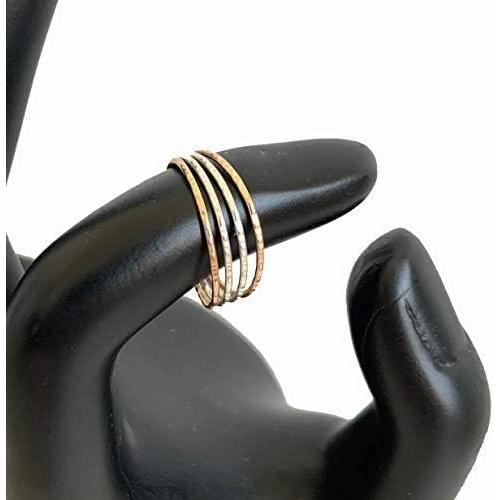 Anillo de Dedo del Pie Plata .925 y Oro 14K Ajustable Unisex